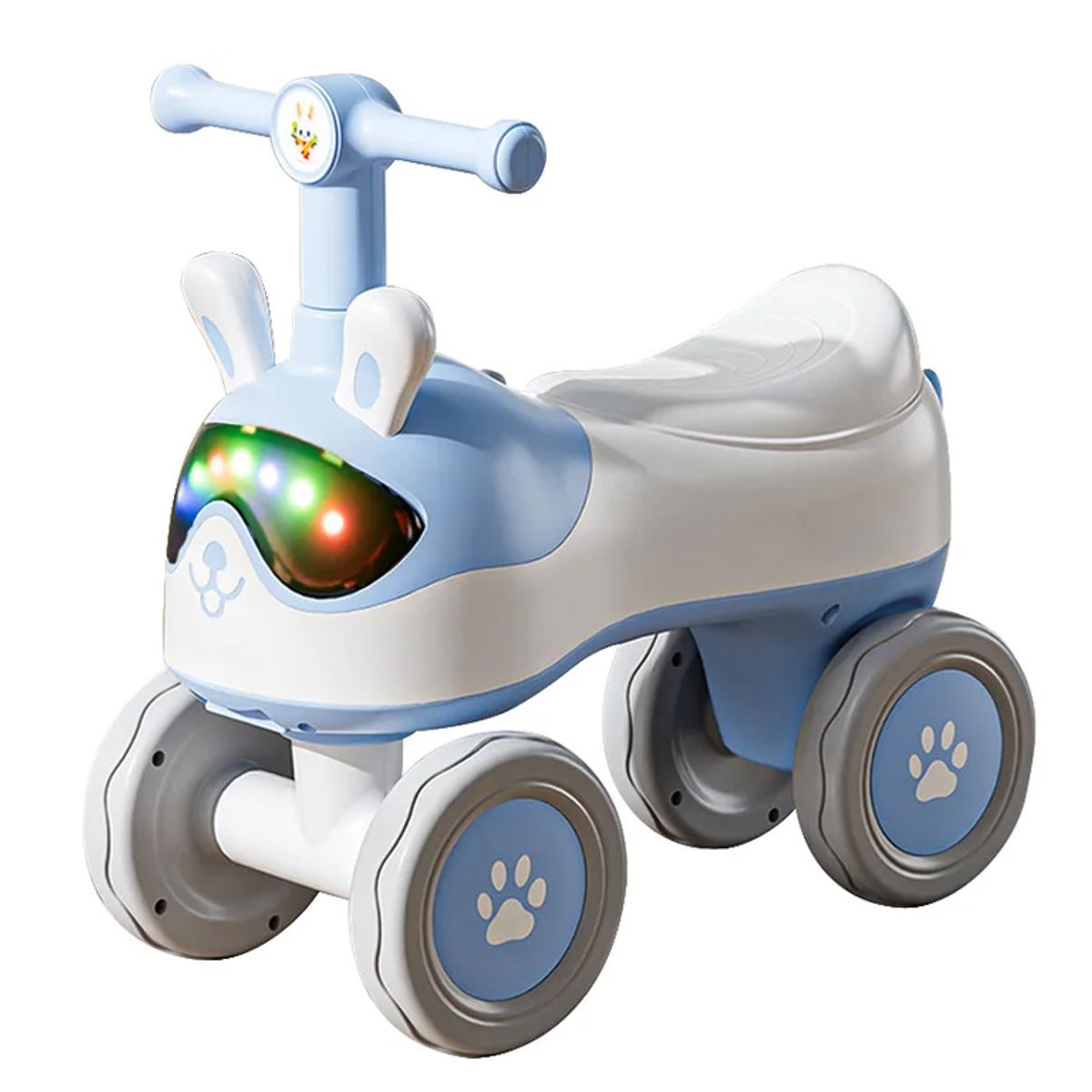 GENERICO - Conejito celeste lentes sonido y luces Buggy correpasillo