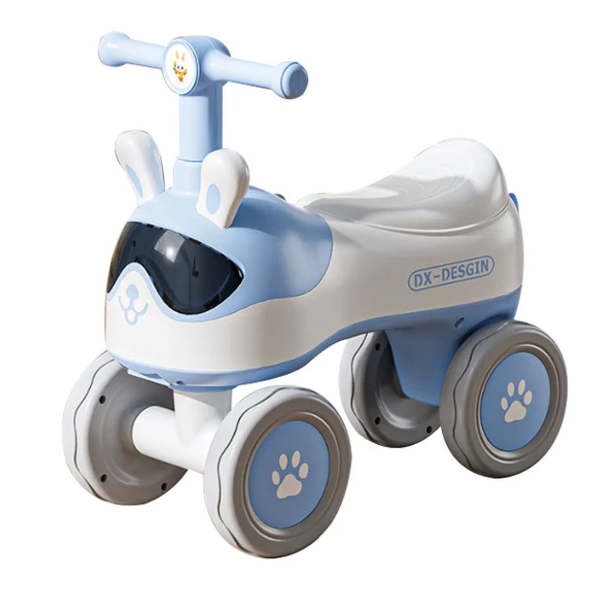 GENERICO - Conejito celeste lentes sonido y luces Buggy correpasillo