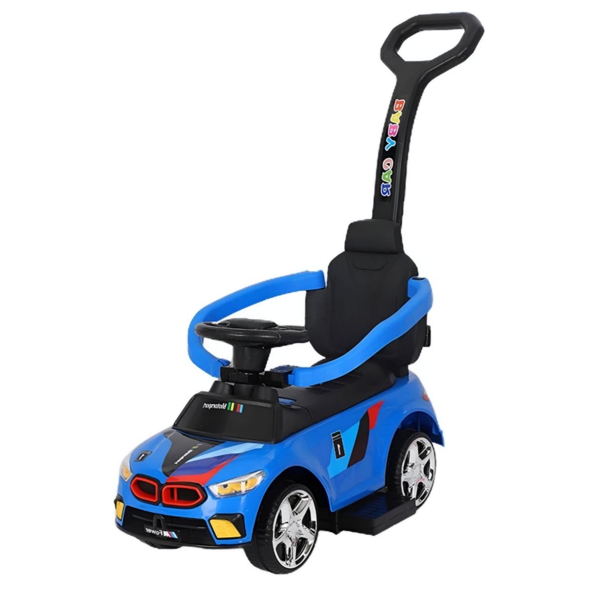 GENERICO - Carro de juguete arrastre con guiador musical y luces led Az