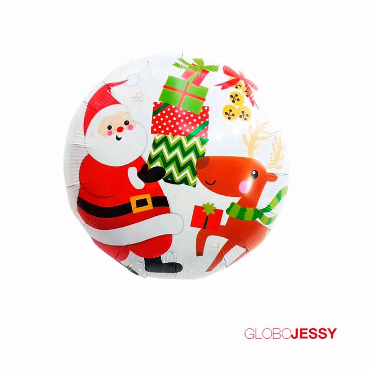 GENERICO - Globos Papa Noel Navidad pack de 5 unds
