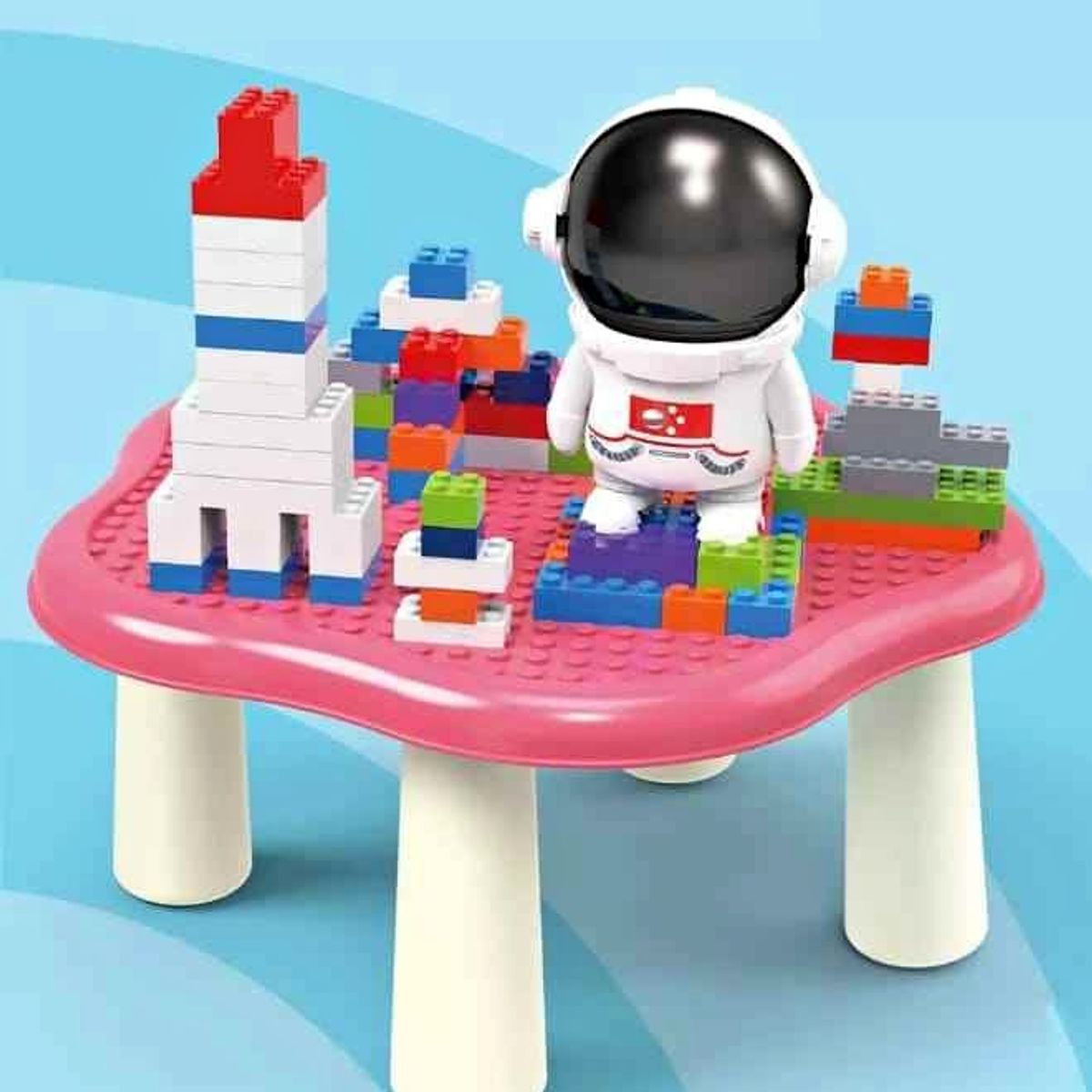GENERICO - JUEGO DE MESA CON BLOQUES 60 PIEZAS ASTRONAUTA
