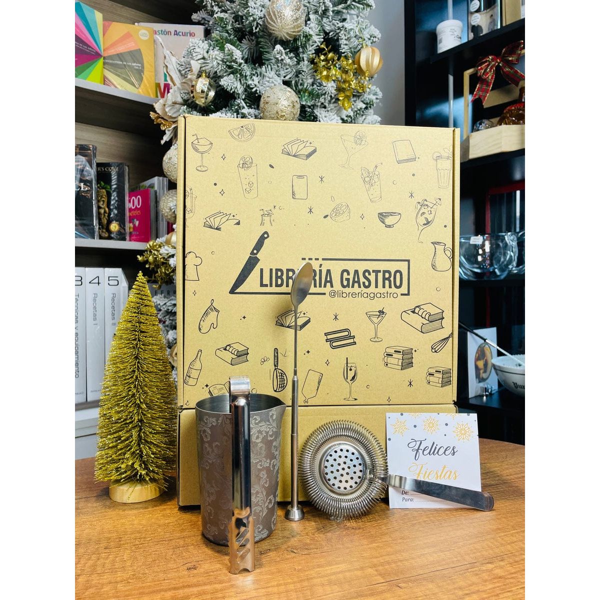 GENERICO - Box Bar 6 piezas Mixing Glass acero inoxidable labrado.