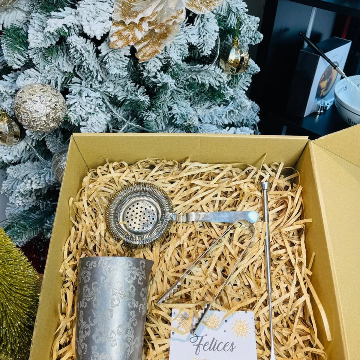 GENERICO - Box Bar 6 piezas Mixing Glass acero inoxidable labrado.