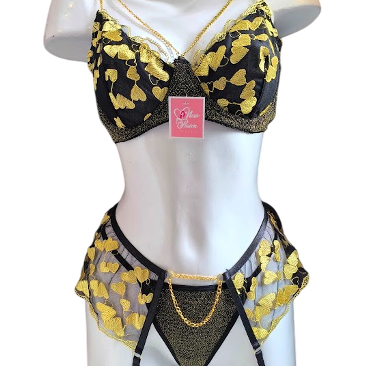 GENERICO - LENCERIA DE ENCAJE PORTALIGAS BORDADO