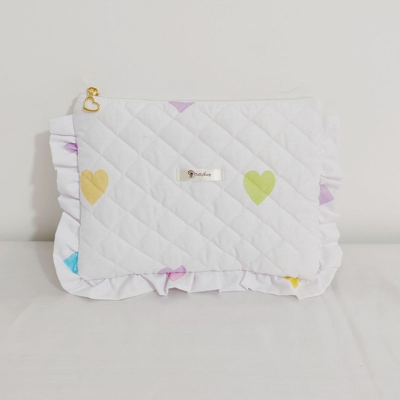 GENERICO - Estuche Cartuchera Popelina estampada 24 cm x 17 cm Blanco