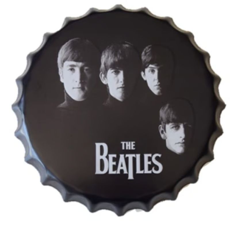 GENERICO - Chapa Metálica decorativa The Beatles - Faces
