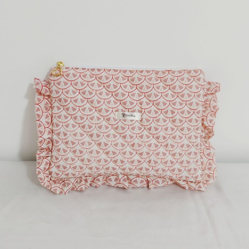 GENERICO - Estuche Cartuchera Popelina estampada 24 x 17 cm Palo Rosa