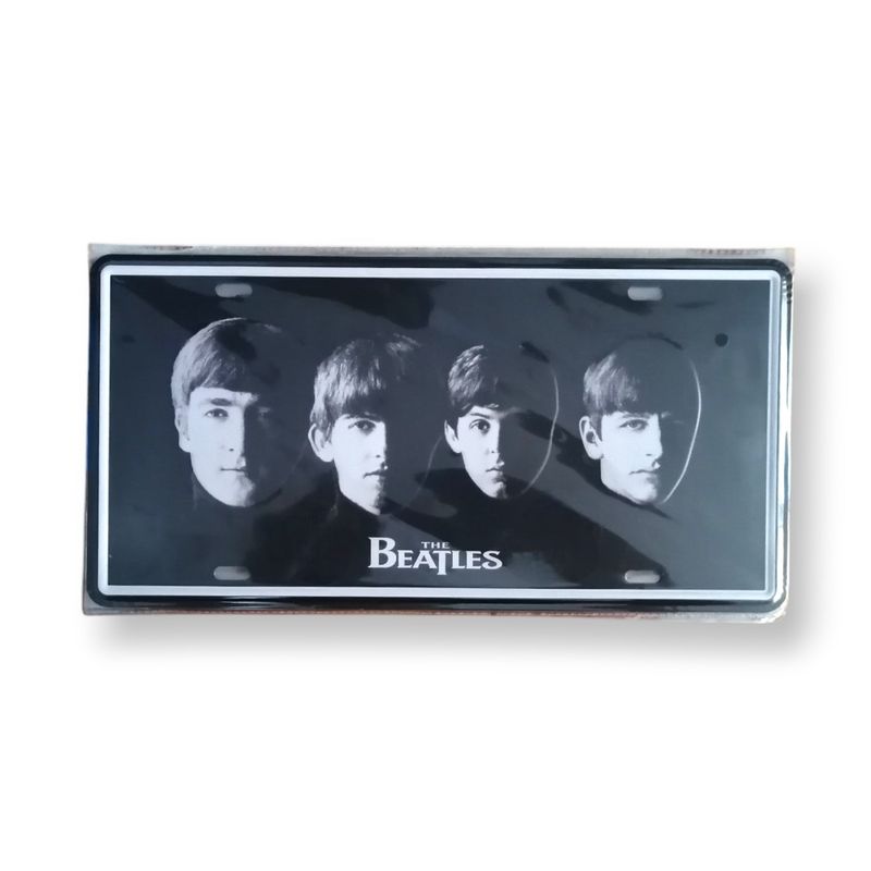 GENERICO - Placa decorativa de auto The Beatles - Faces
