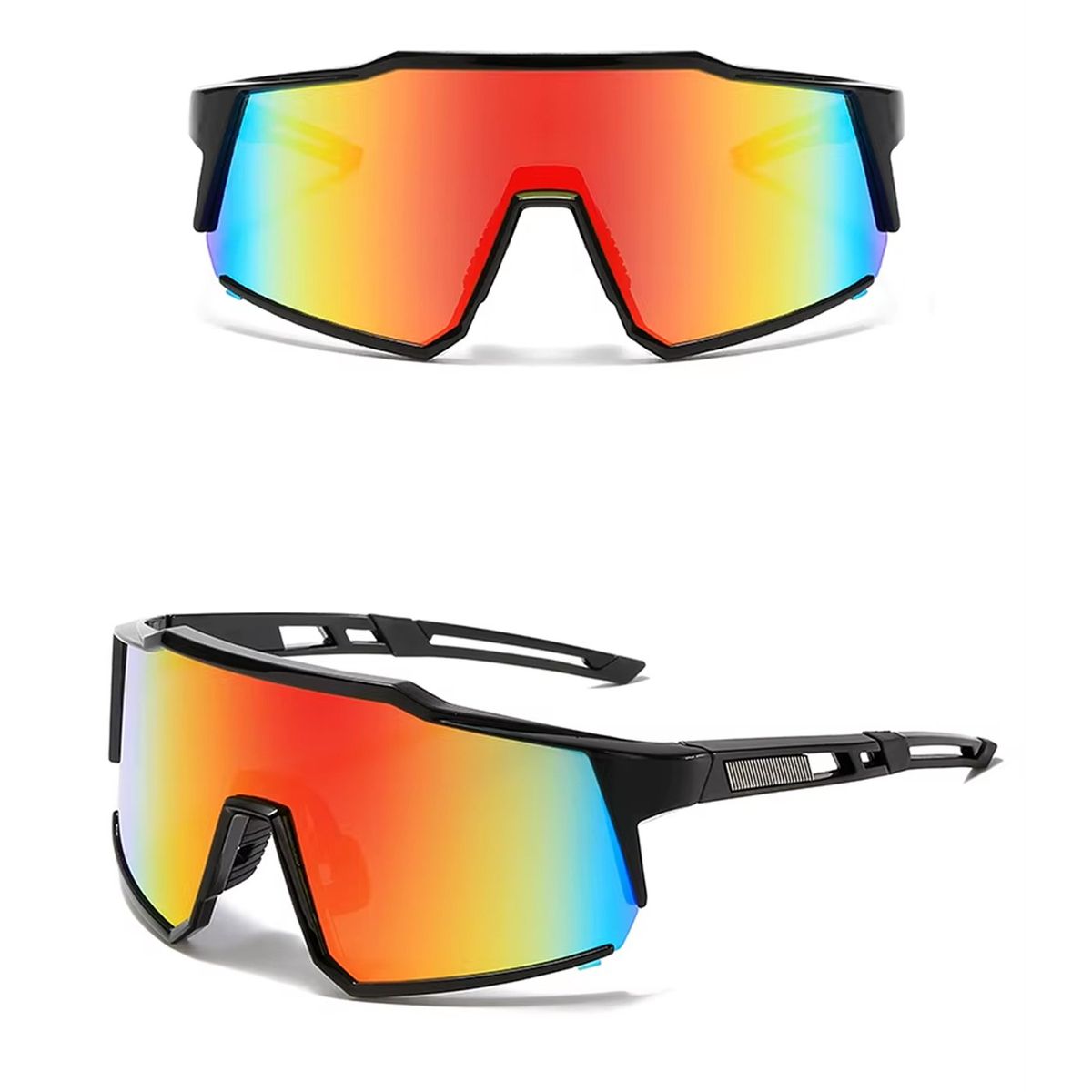 GENERICO - LENTES DE SOL DEPORTIVO CICLISMO MULTIDEPORTE UV400 NEGRO