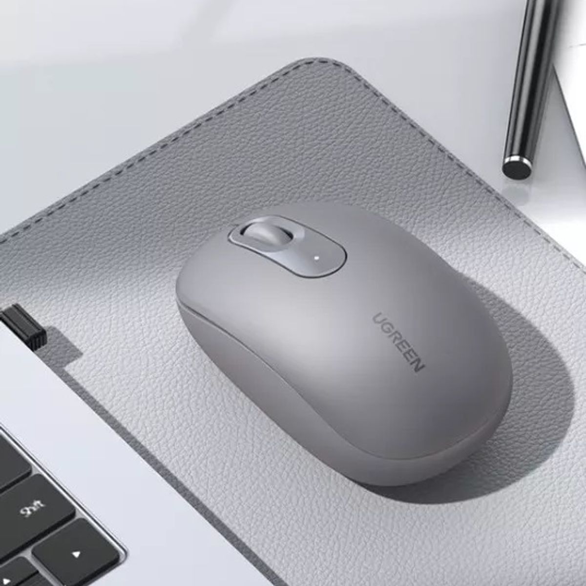 UGREEN - Mouse Ugreen Inalambrico Usb Portatil Ergonomico - 2400 Dpi  - Gris