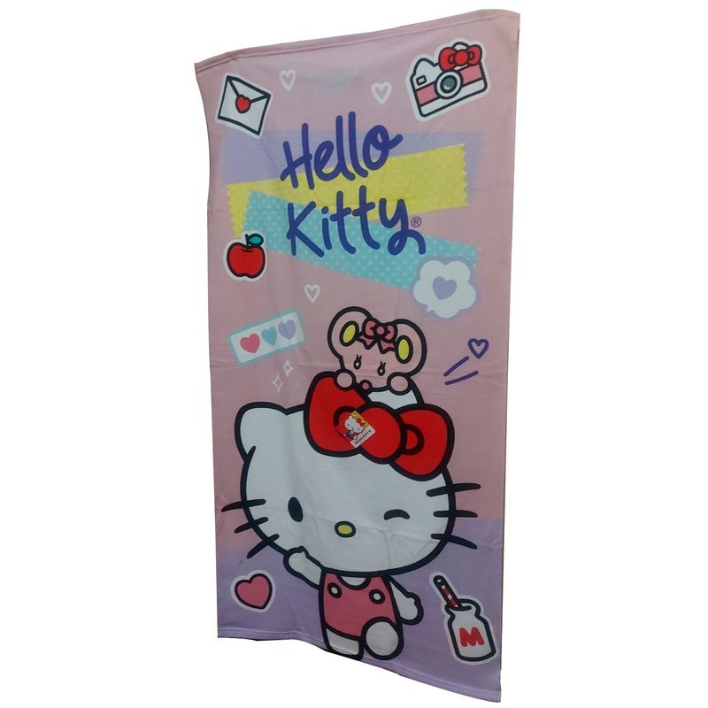 GENERICO - Toallas para Playa o Baño HK de 70cm x 140cm Color Rosa con Morado