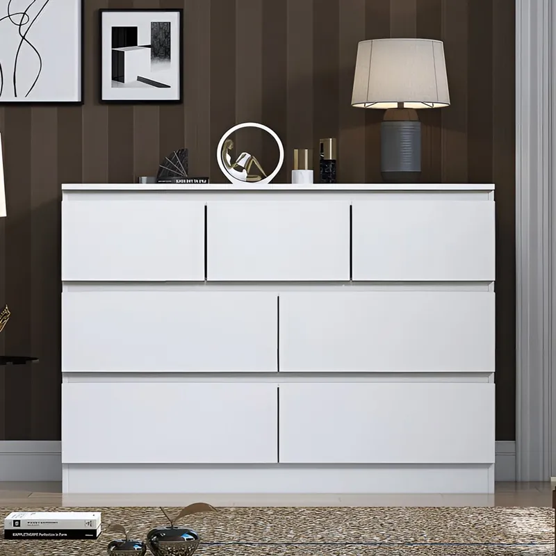 GENERICO - Cómoda Francine 7 Cajones Blanco Huk