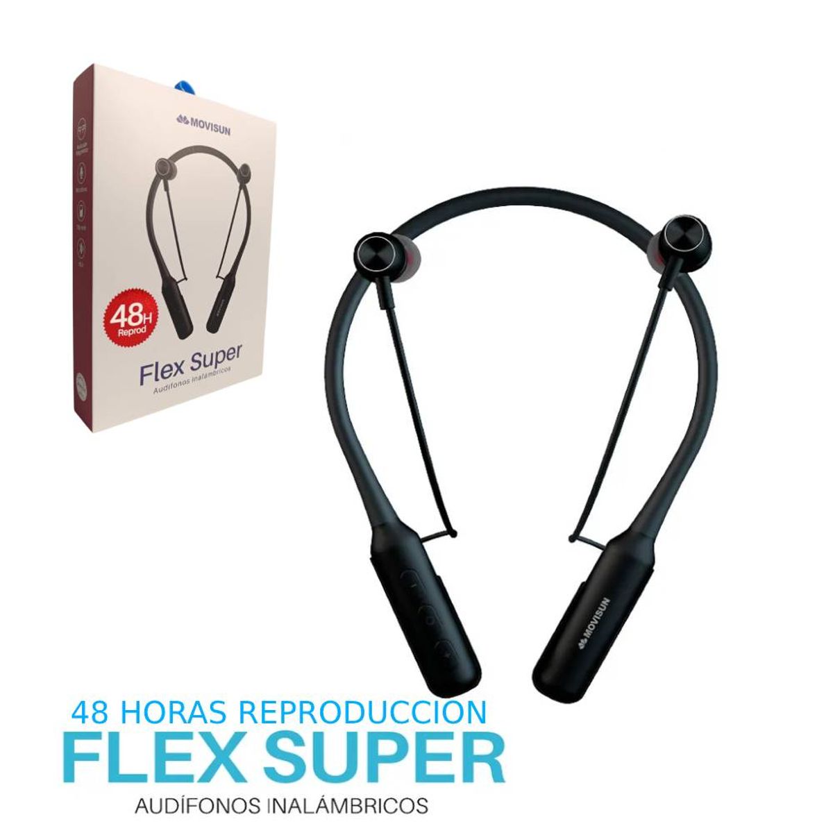 MOVISUN - Audifonos Inalambrico Recargable Sport Movisun Flex Super 48 Horas