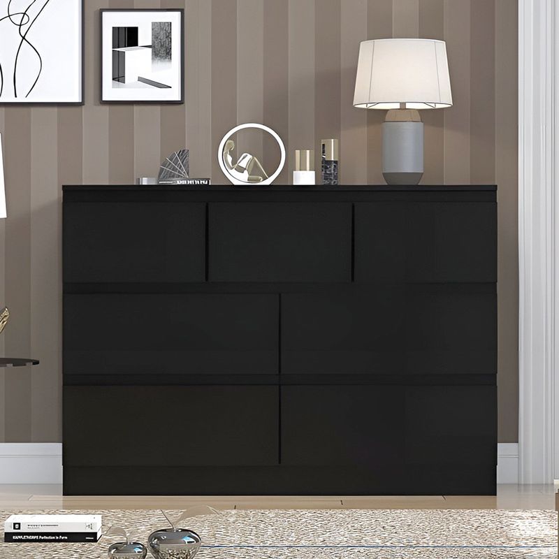 GENERICO - Cómoda Francine 7 Cajones Negro Huk