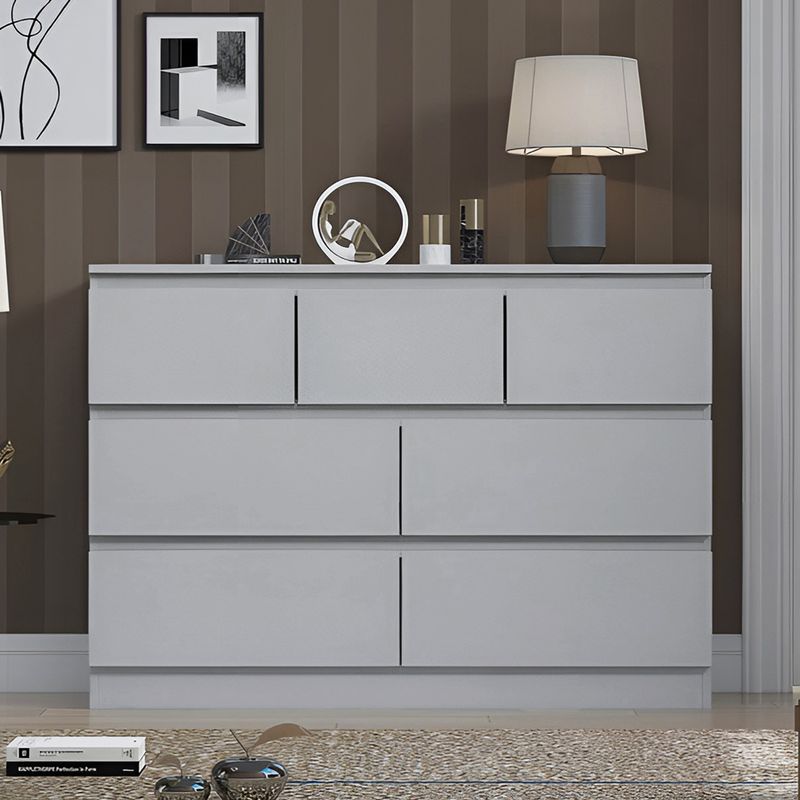 GENERICO - Cómoda Francine 7 Cajones Gris Huk