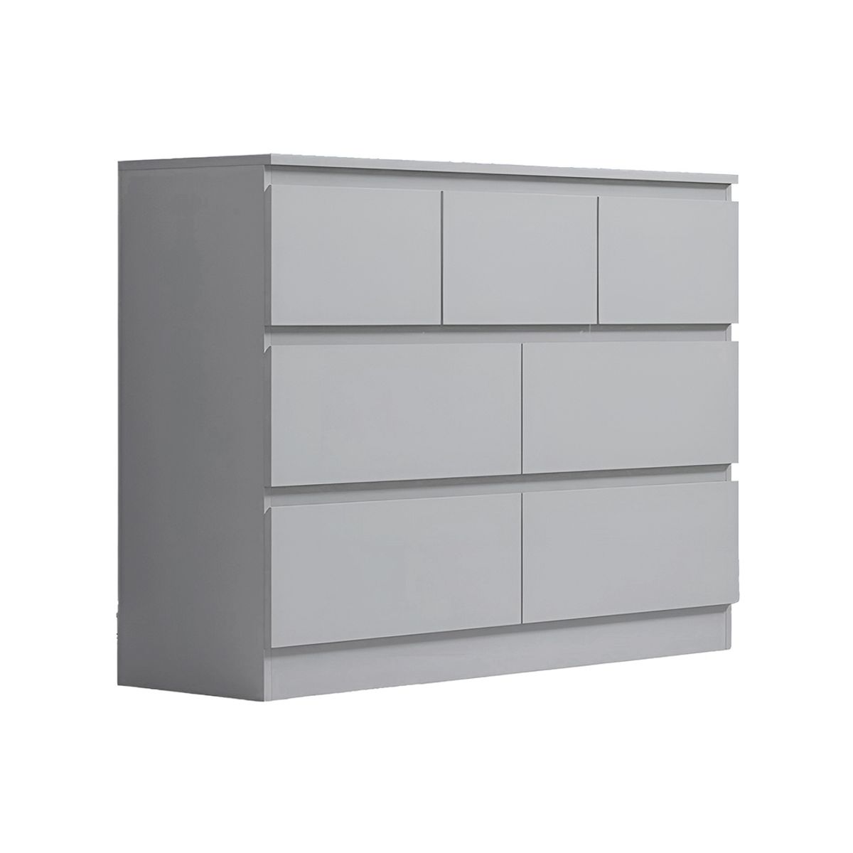 GENERICO - Cómoda Francine 7 Cajones Gris Huk