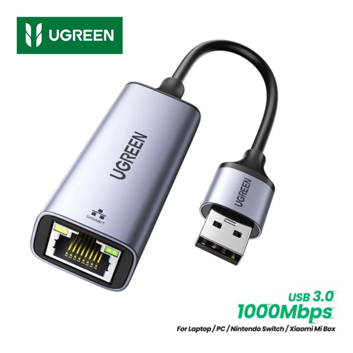 UGREEN - Adaptador UGREEN USB 30 a Ethernet RJ45 Nintendo Switch Windows