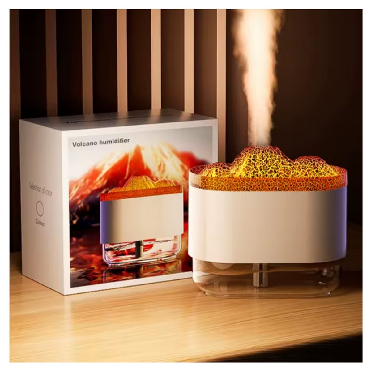 SEISA - Humidificador de aire Volcano USB Difusor de Aroma Lampara