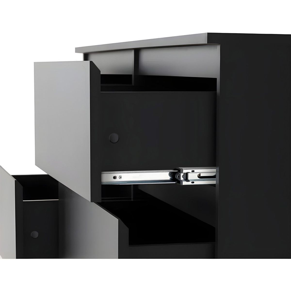 GENERICO - Cómoda Francine 6 Cajones Negro 100 cm Huk