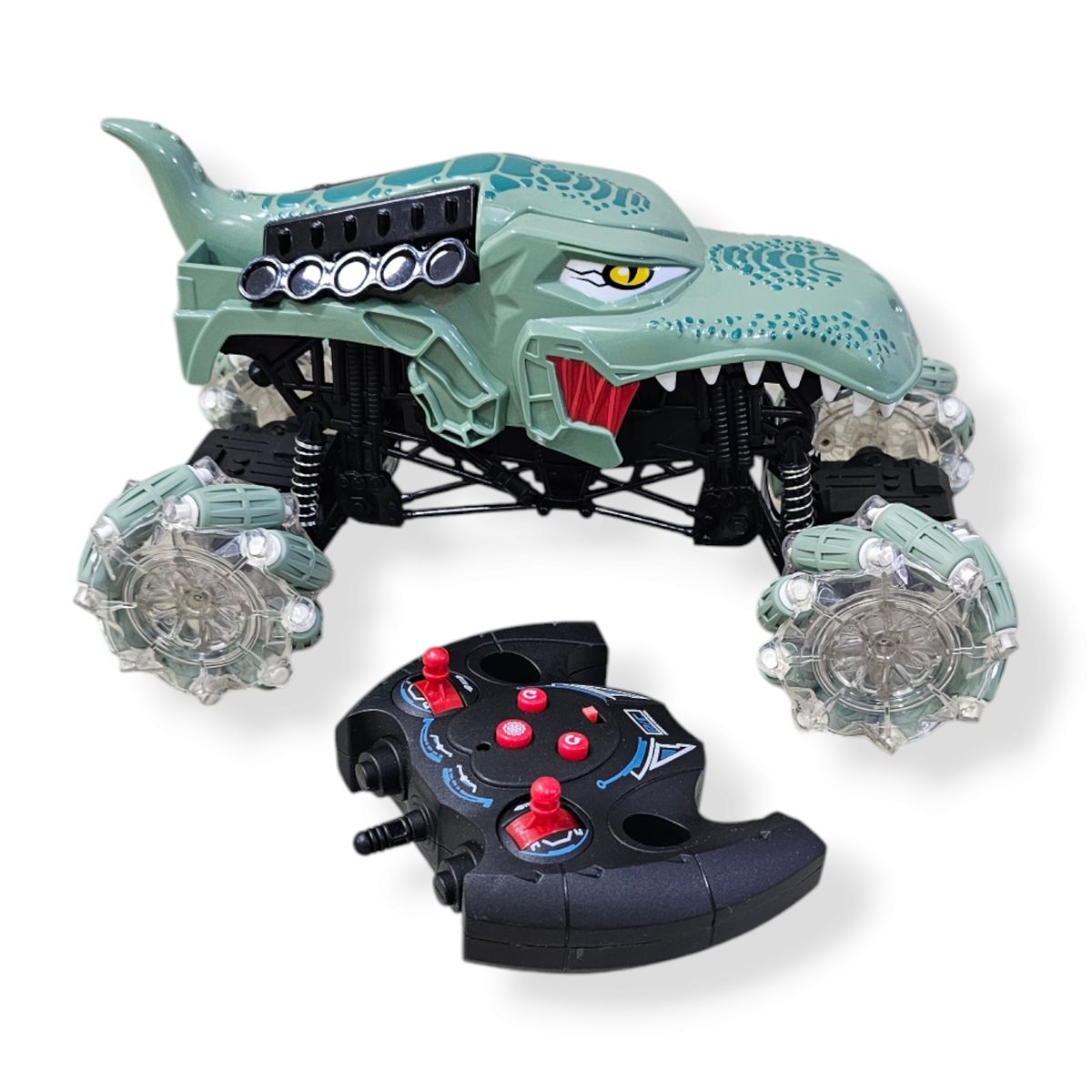 GENERICO - CARRO A CONTROL REMOTO COCODRILO VERDE TODOTERRENO 4X4