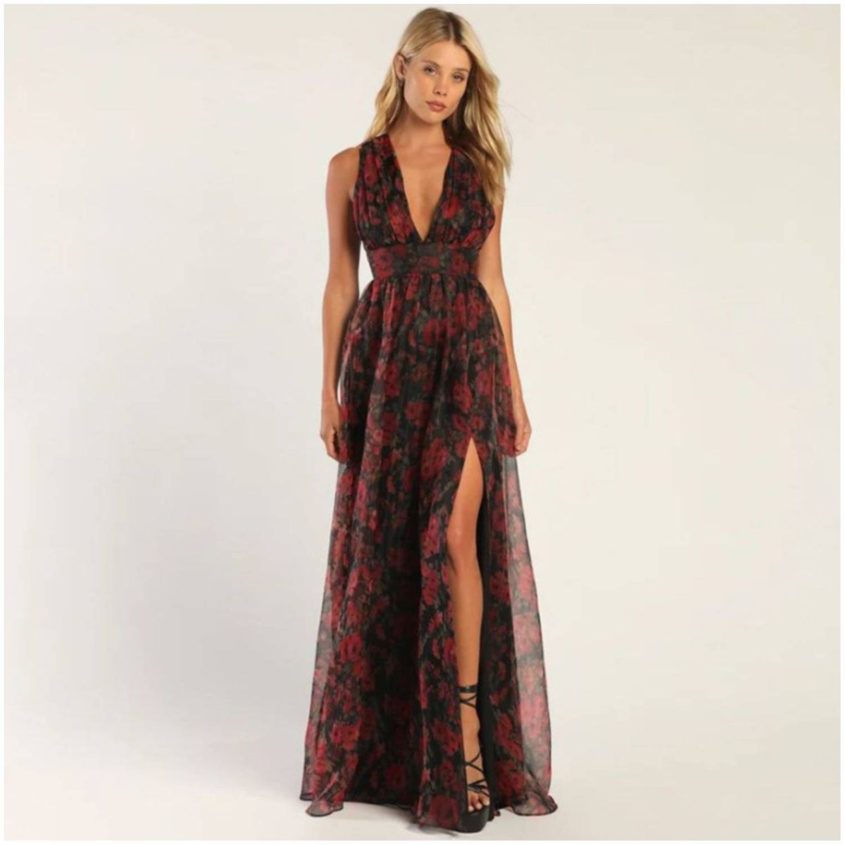 RINODERINA - Vestido Largo Elegante Fiesta Noche Clasico Moda Mujer