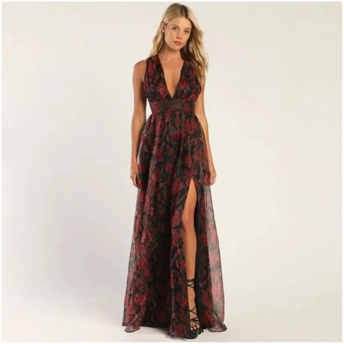 RINODERINA - Vestido Largo Elegante Fiesta Noche Clasico Moda Mujer