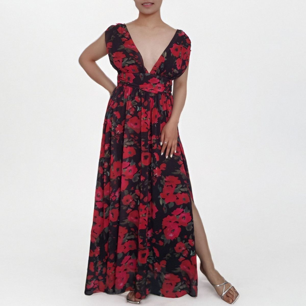 RINODERINA - Vestido Largo Elegante Fiesta Noche Clasico Moda Mujer