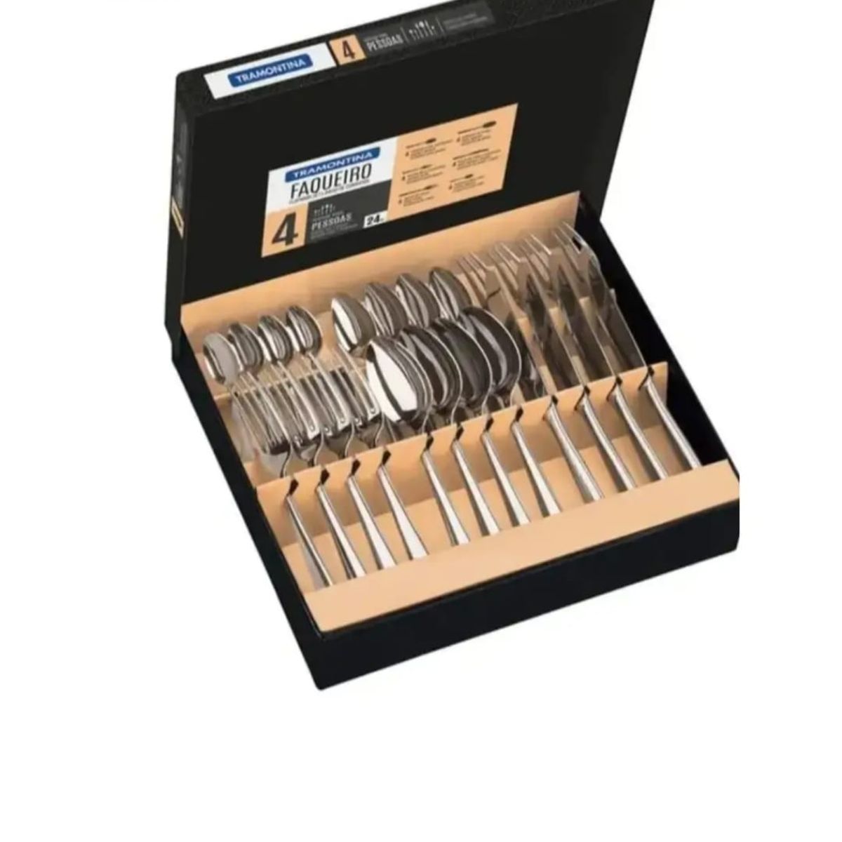 TRAMONTINA - TRAMONTINA CUBIERTOS DE MESA 24 PIEZAS PACIFIC CON ESTUCHE