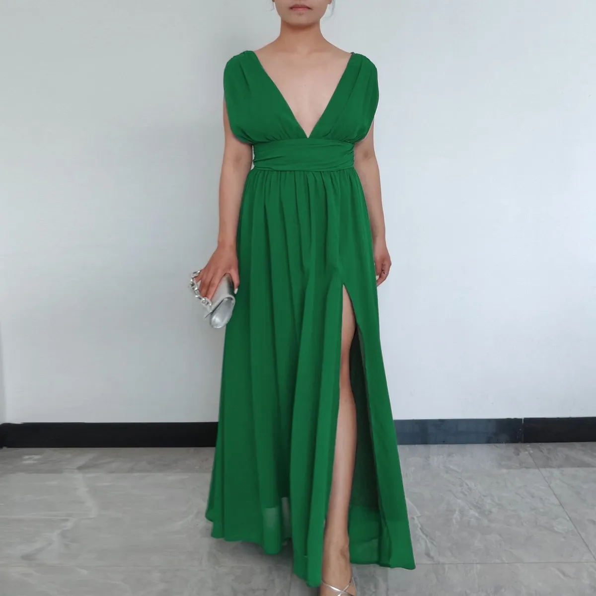 RINODERINA - Vestido Largo Elegante Fiesta Noche Clasico Moda Mujer