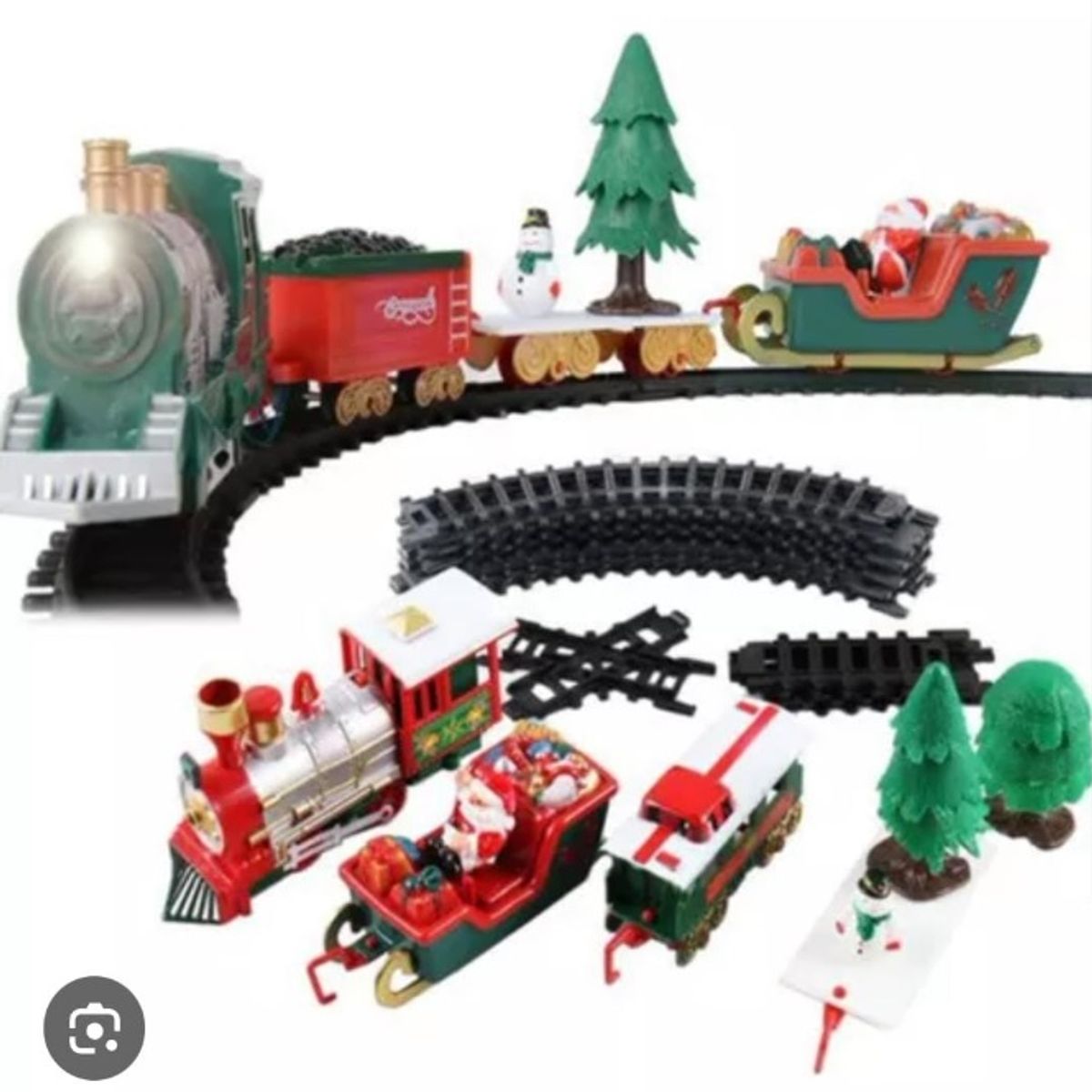GENERICO - tren navideño para árbol con luz y sonido