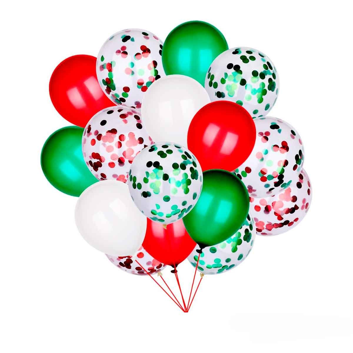 GENERICO - NAVIDAD- Kit de 16  globos Decoración para hogar