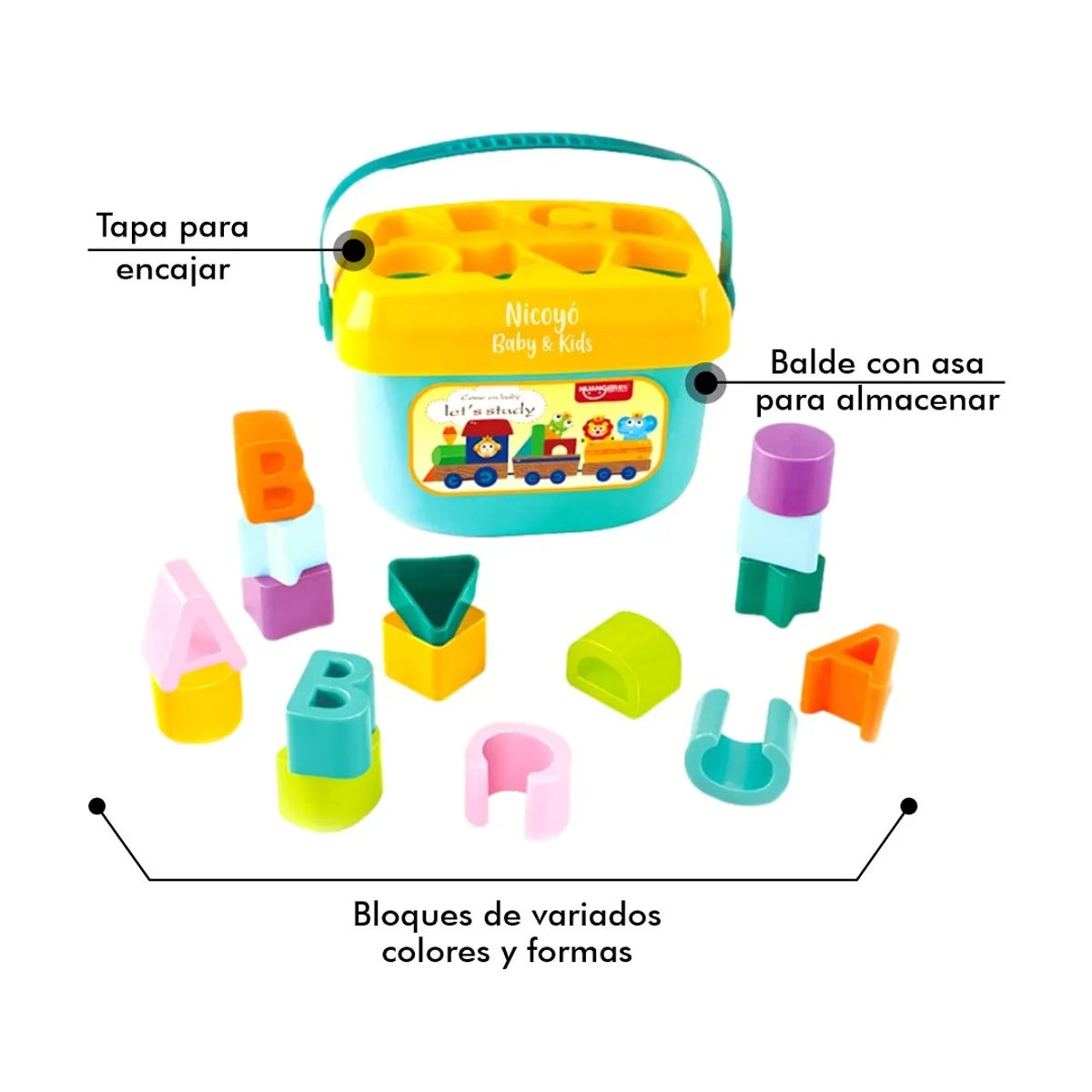 HUANGER - Juguete Mis Primeros Bloques ¡Aprende Encaja y Diviértete