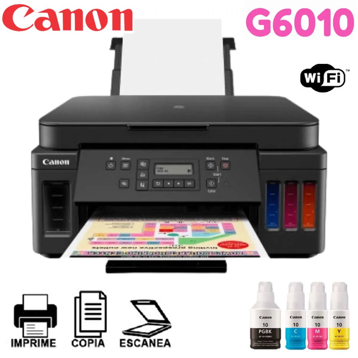 CANON - Impresora Multifuncional CANON de Tinta G6010