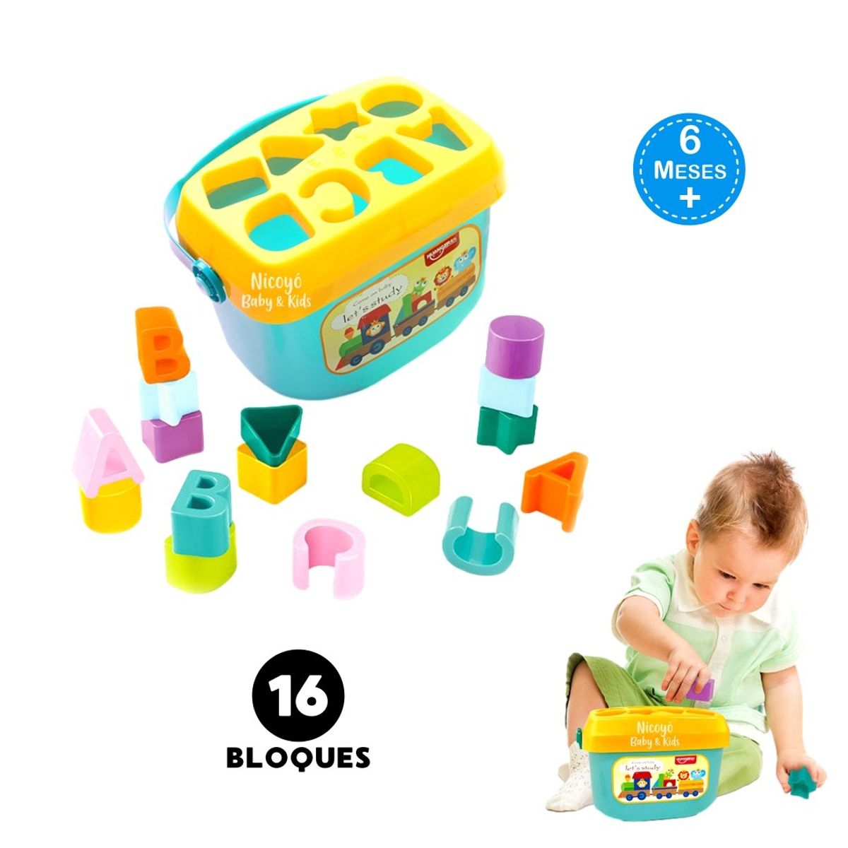 HUANGER - Juguete Mis Primeros Bloques ¡Aprende Encaja y Diviértete