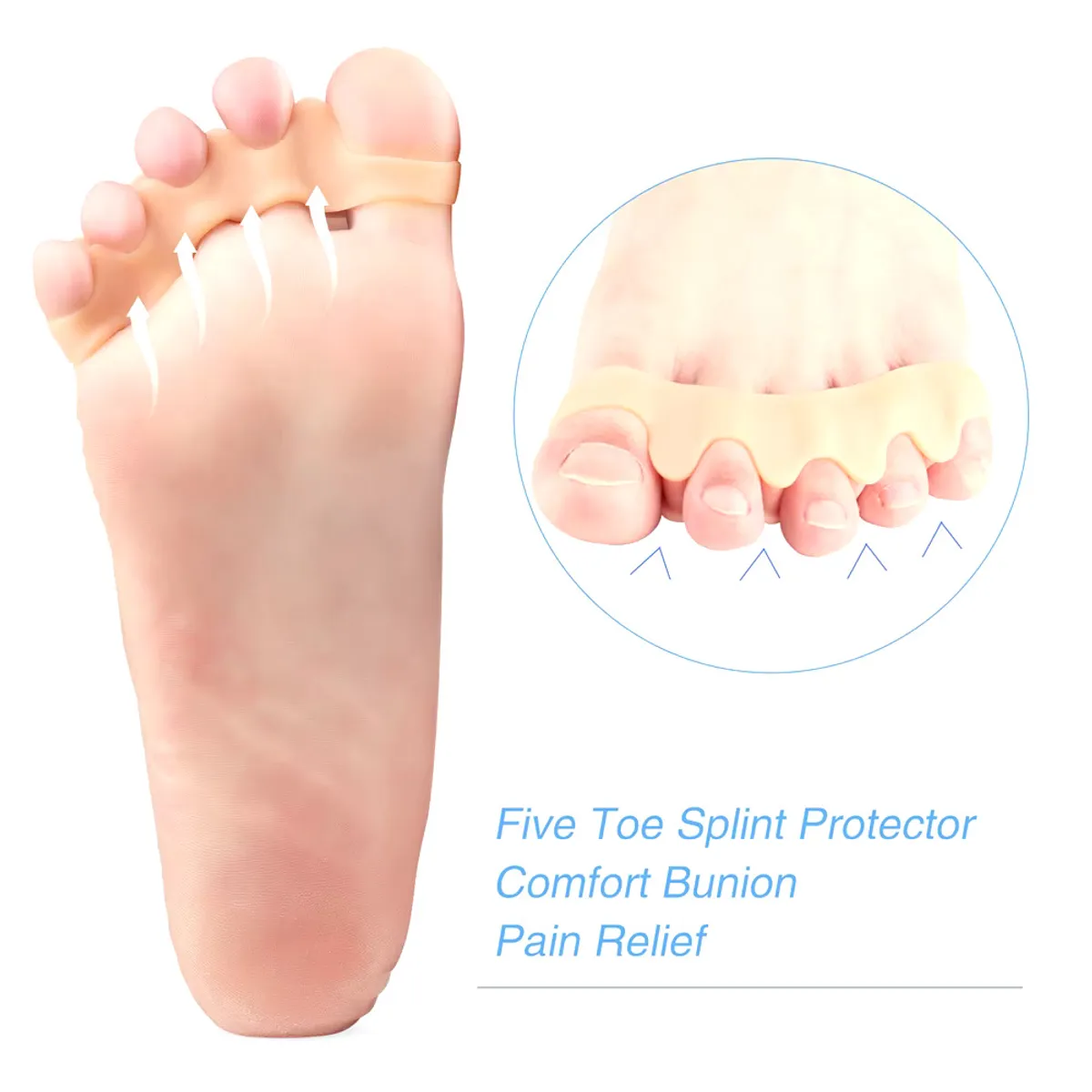 GENERICO - Corrector Separador Medico De Dedos Del Pie Cuidado De Pies