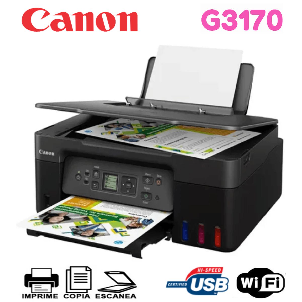 CANON - Impresora Multifuncional CANON de Tinta G3170