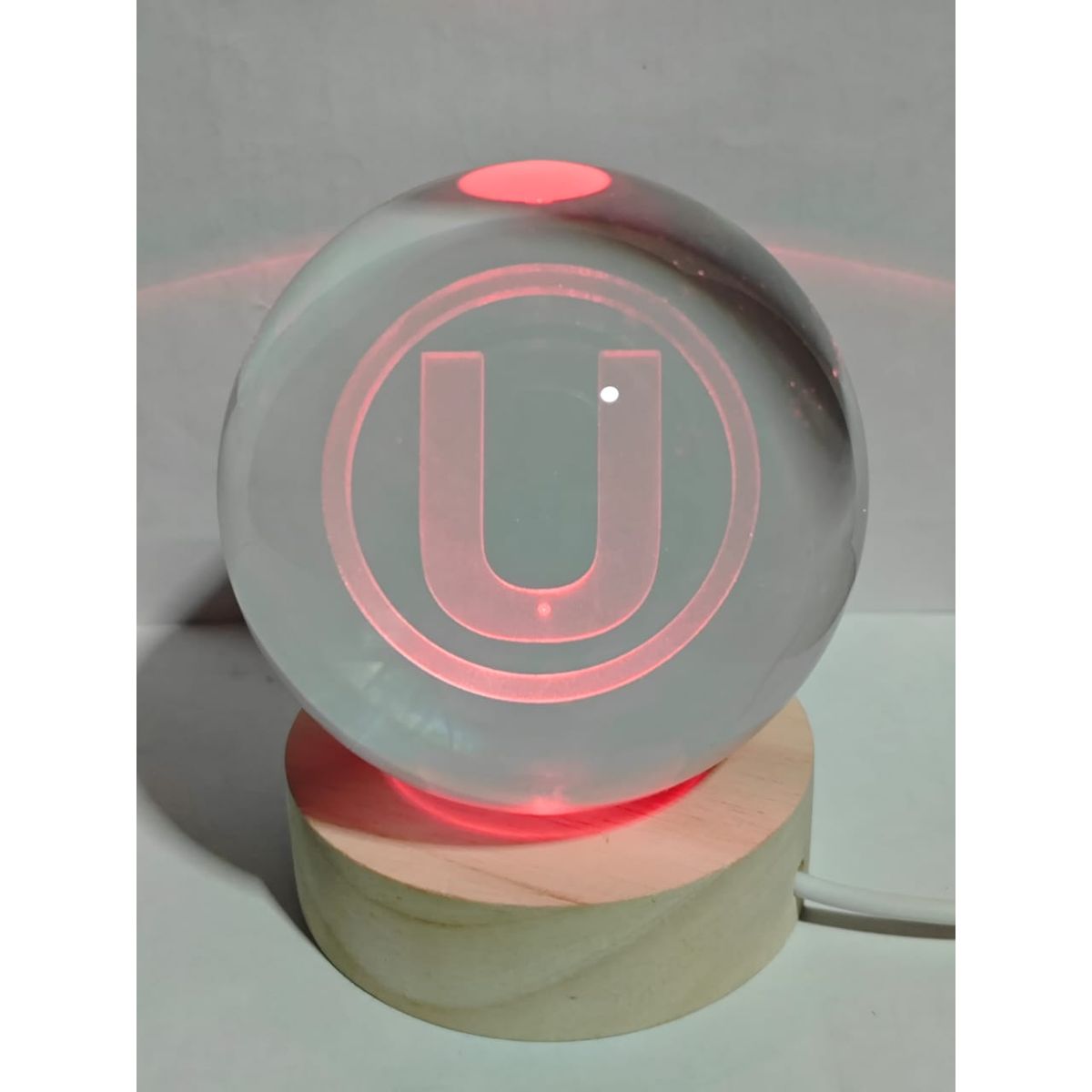 GENERICO - Lampara Bola de Cristal Multicolor USB - U 8 cm