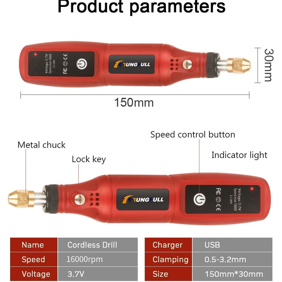 GENERICO - Mini taladro inalambrico Dremel Grinder+ Accesorios