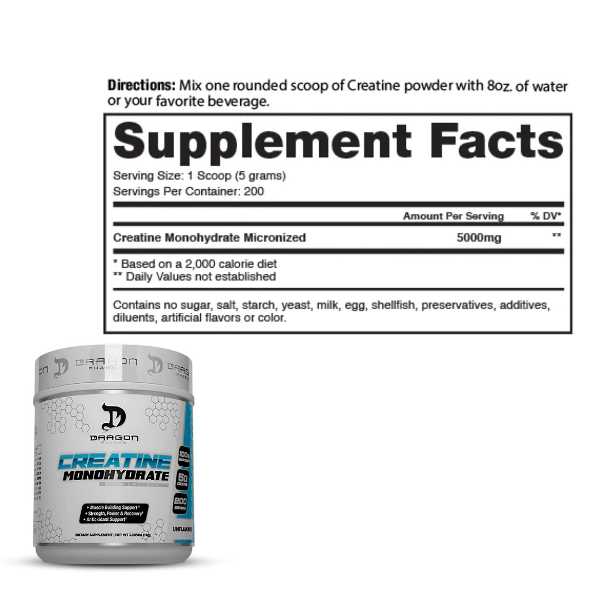 DRAG PHARMA - Creatina Dragon Pharma 1 kg + shaker