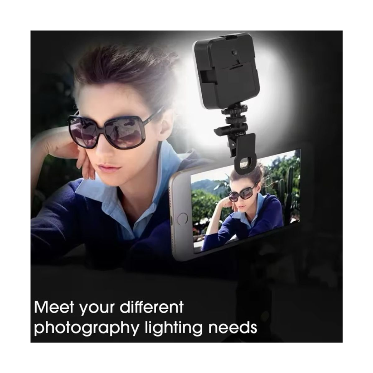 GENERICO - Mini Lámpara Portatil con Clip para Fotos