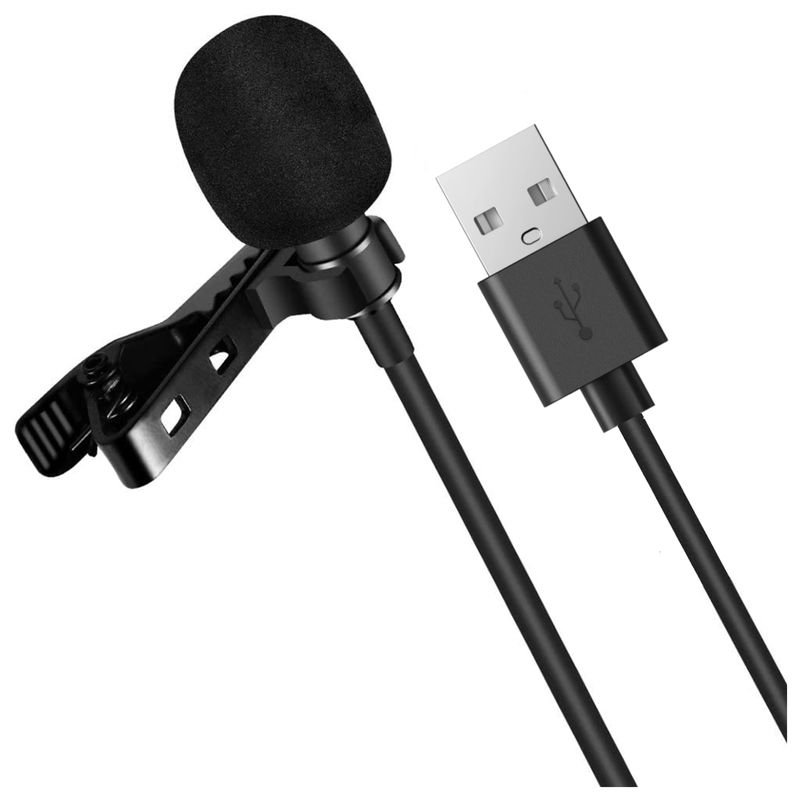 GENERICO - Micrófono Lavalier de Solapa USB