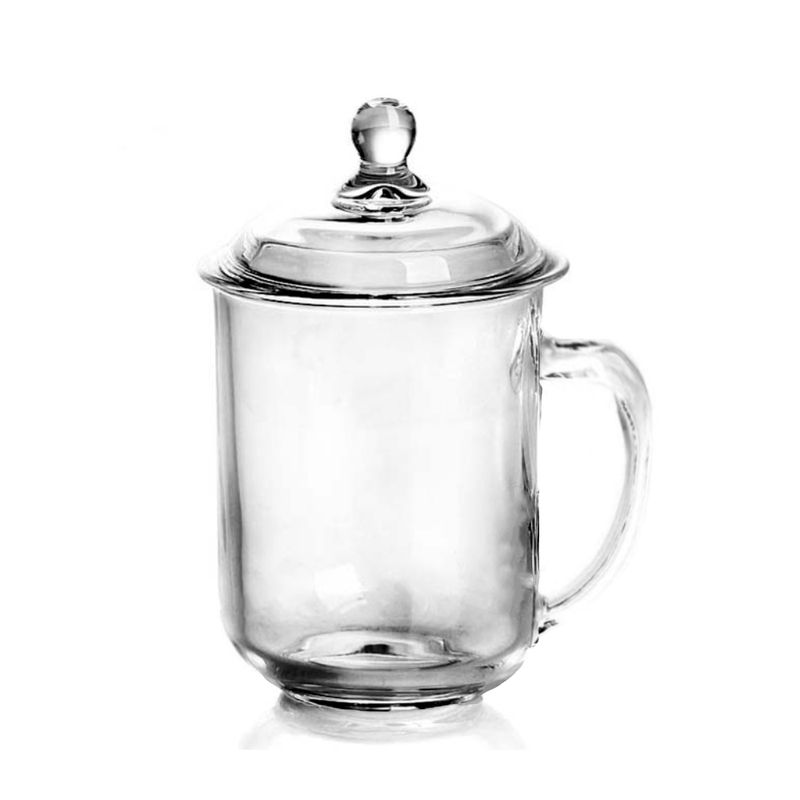 HYGGE - Taza de Vidrio con Tapa para Infusiones de 350 ml