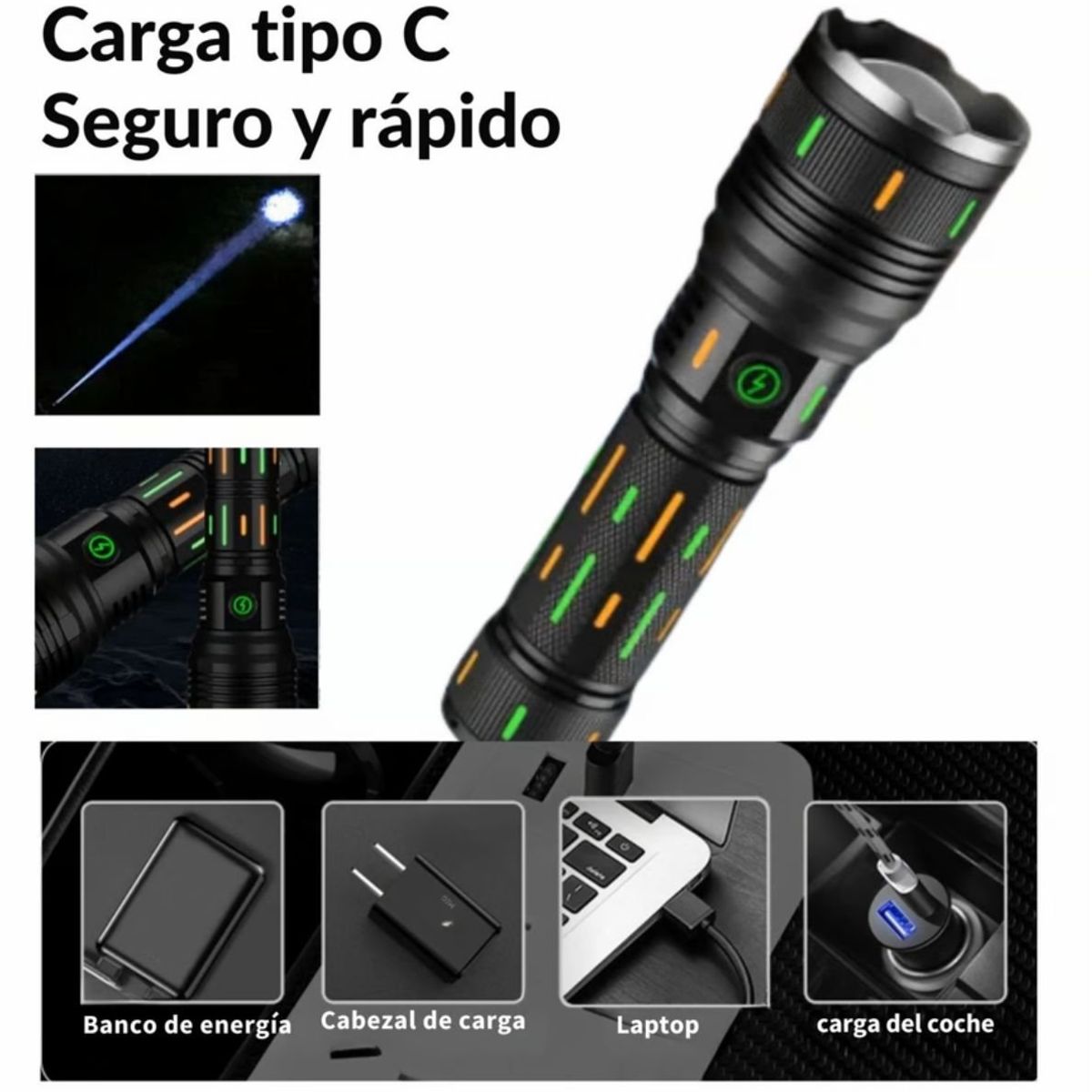 LIDIMI - Linterna Táctica Profesional 3000 Metros