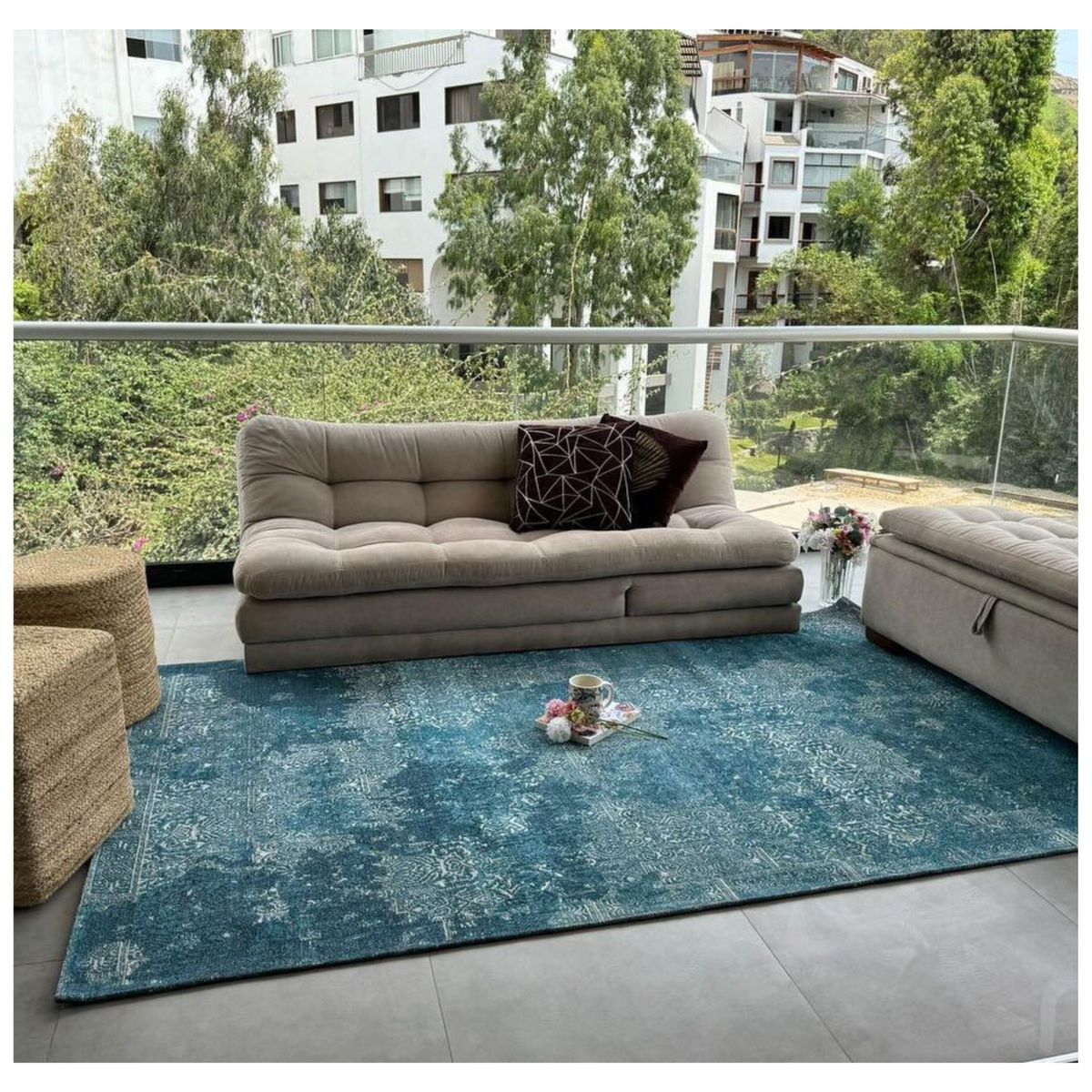 GENERICO - Alfombra Jacquard Azul RAC52-G  280x365cm