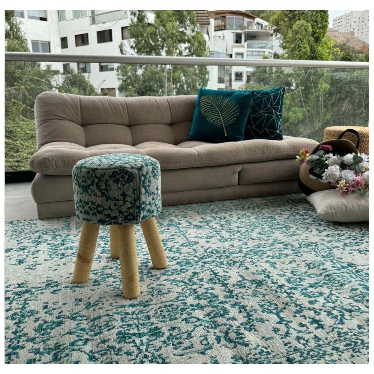 GENERICO - Alfombra Jacquard Turquesa RAC-7C  280x365cm