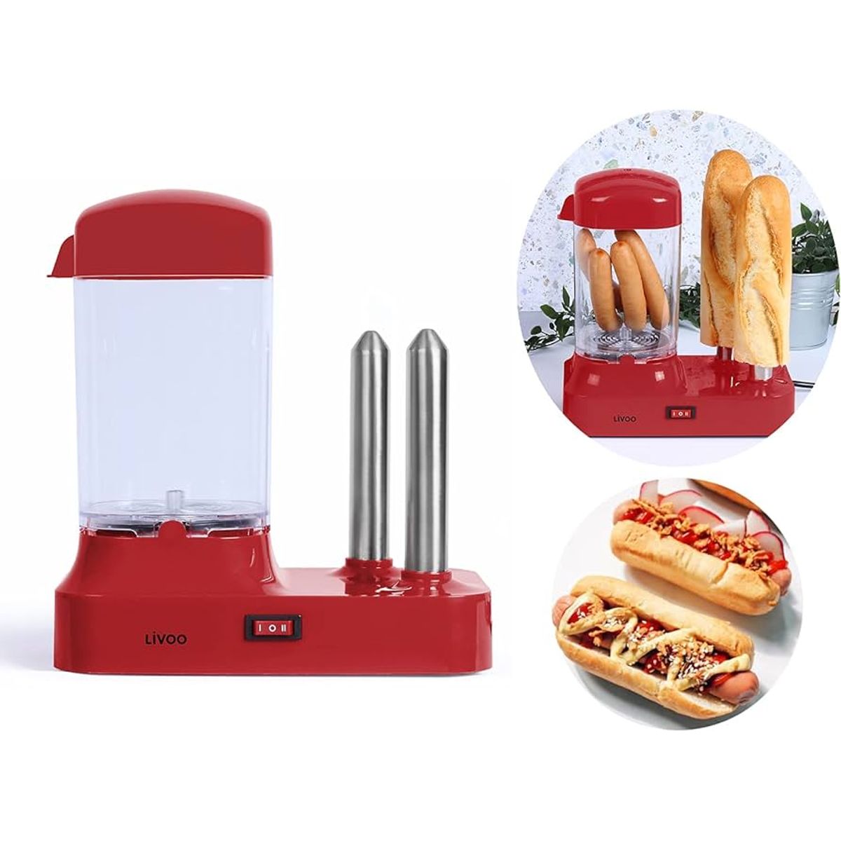 OEM - Maquina para Coser el Hot Dog y Tostadora de Pan HOT DOG MAKER