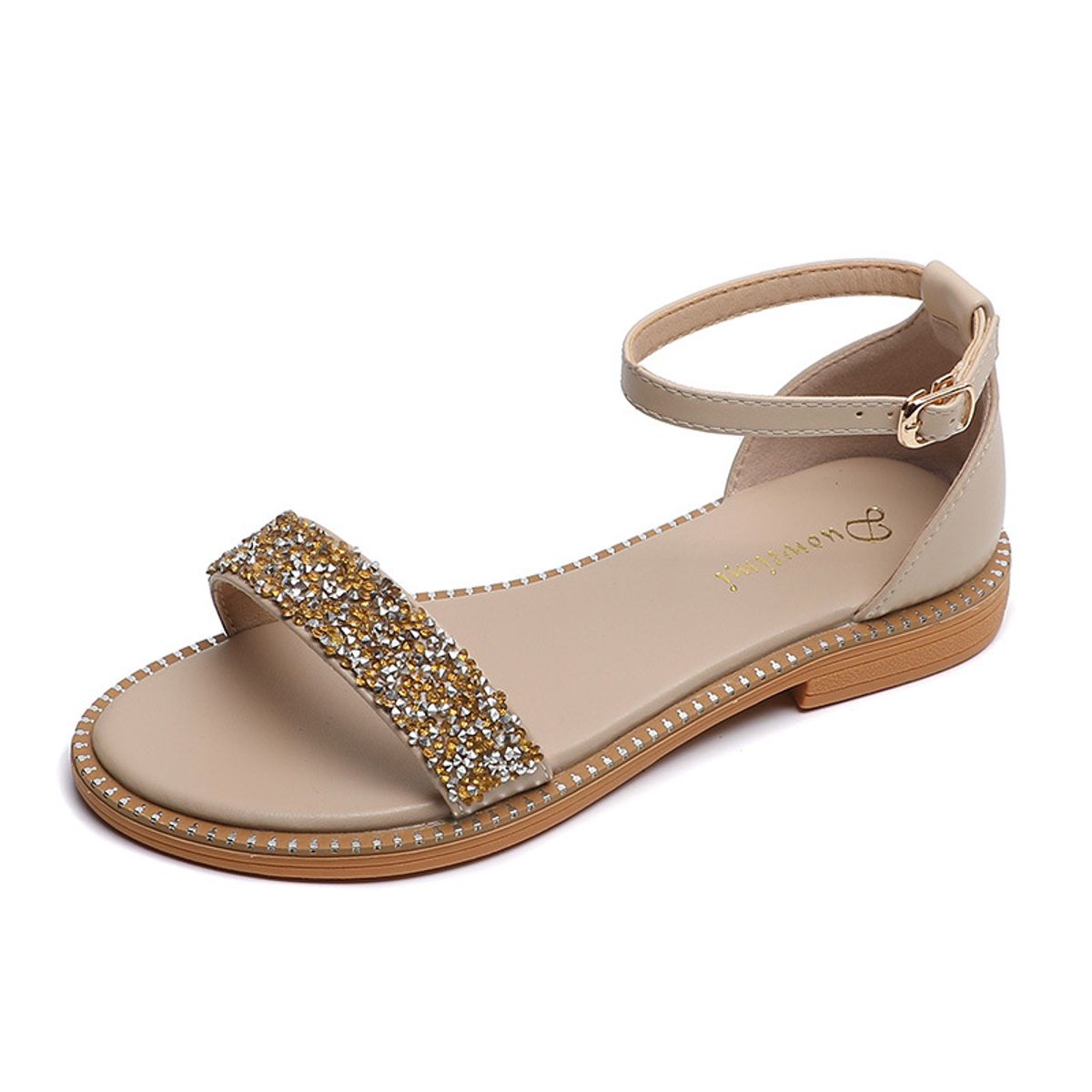 BLWOENS - Zapatos Sandalias de verano para Mujers - Beige
