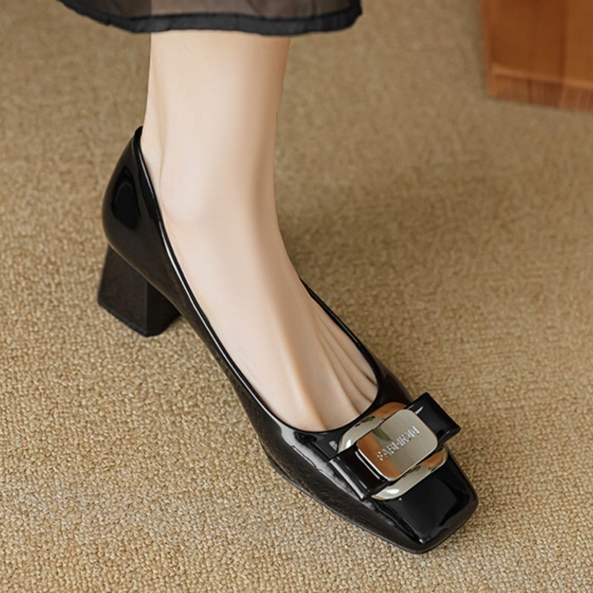 BLWOENS - Zapatillas Tacones altos de mujer - Negro