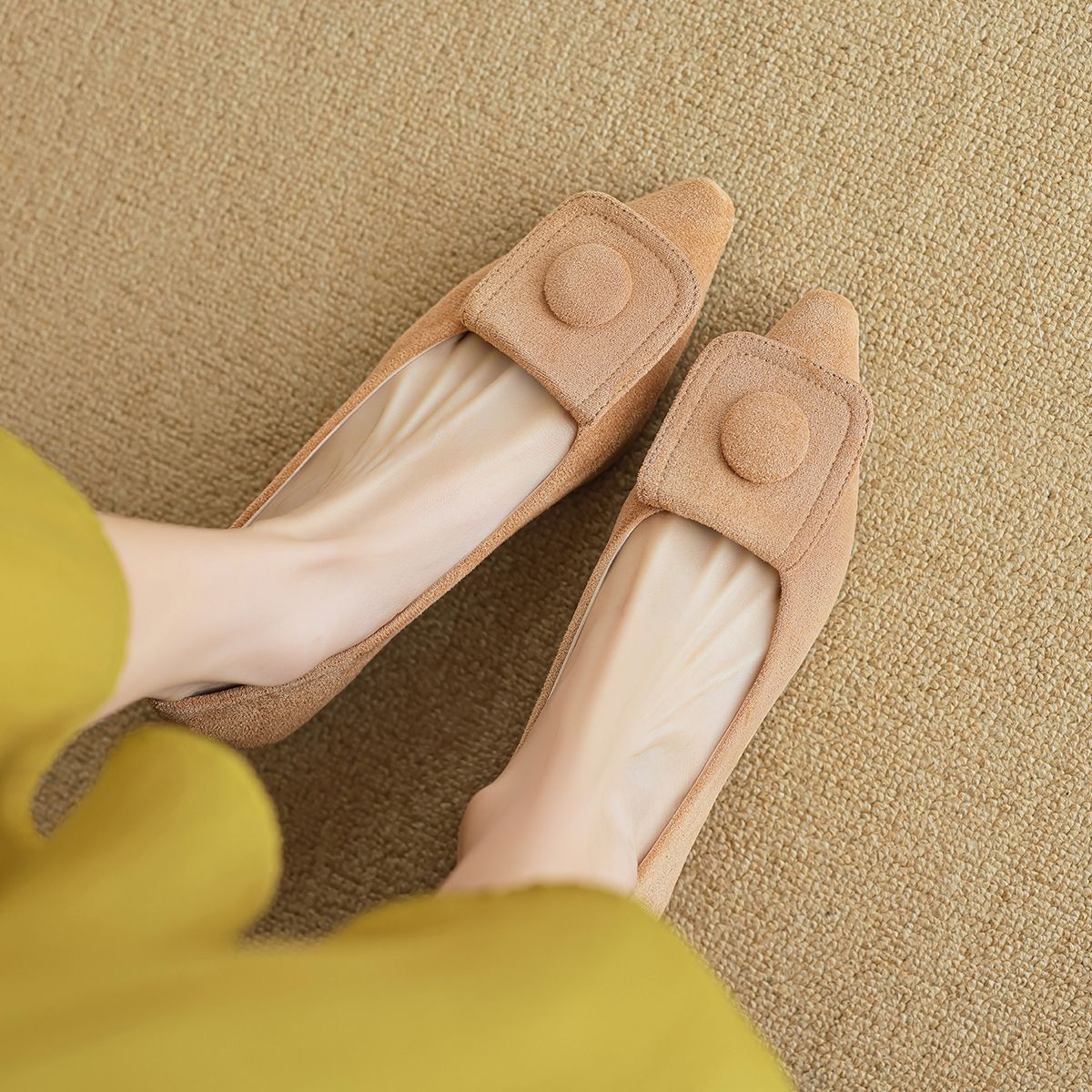 BLWOENS - Zapatos planos de para mujeres Zapatilla - Marrón