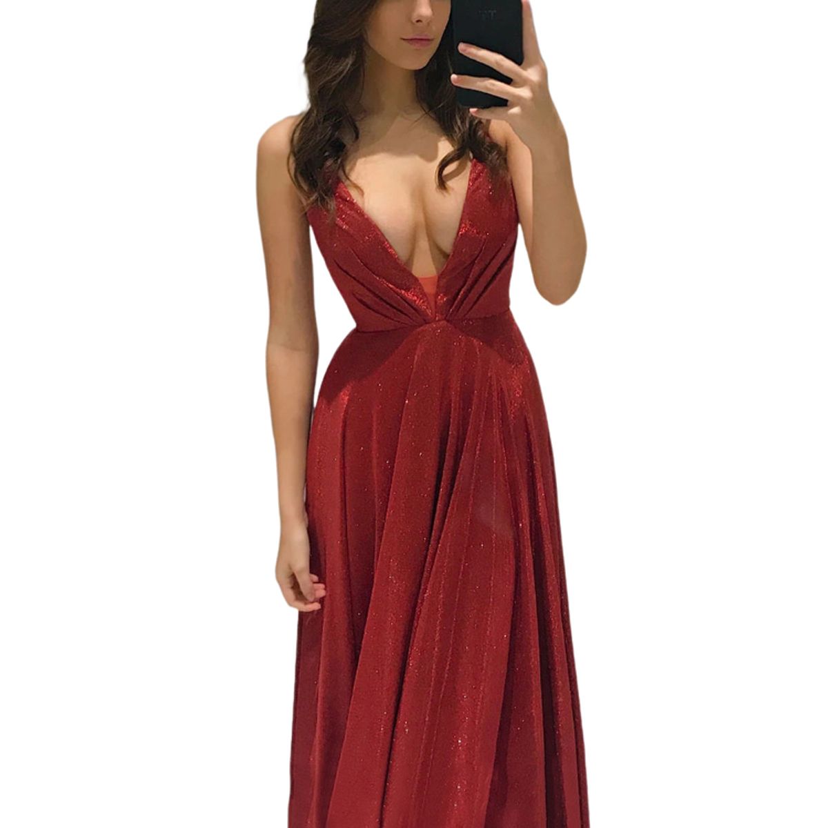 BLWOENS - Vestido casual de para mujeres - Rojo